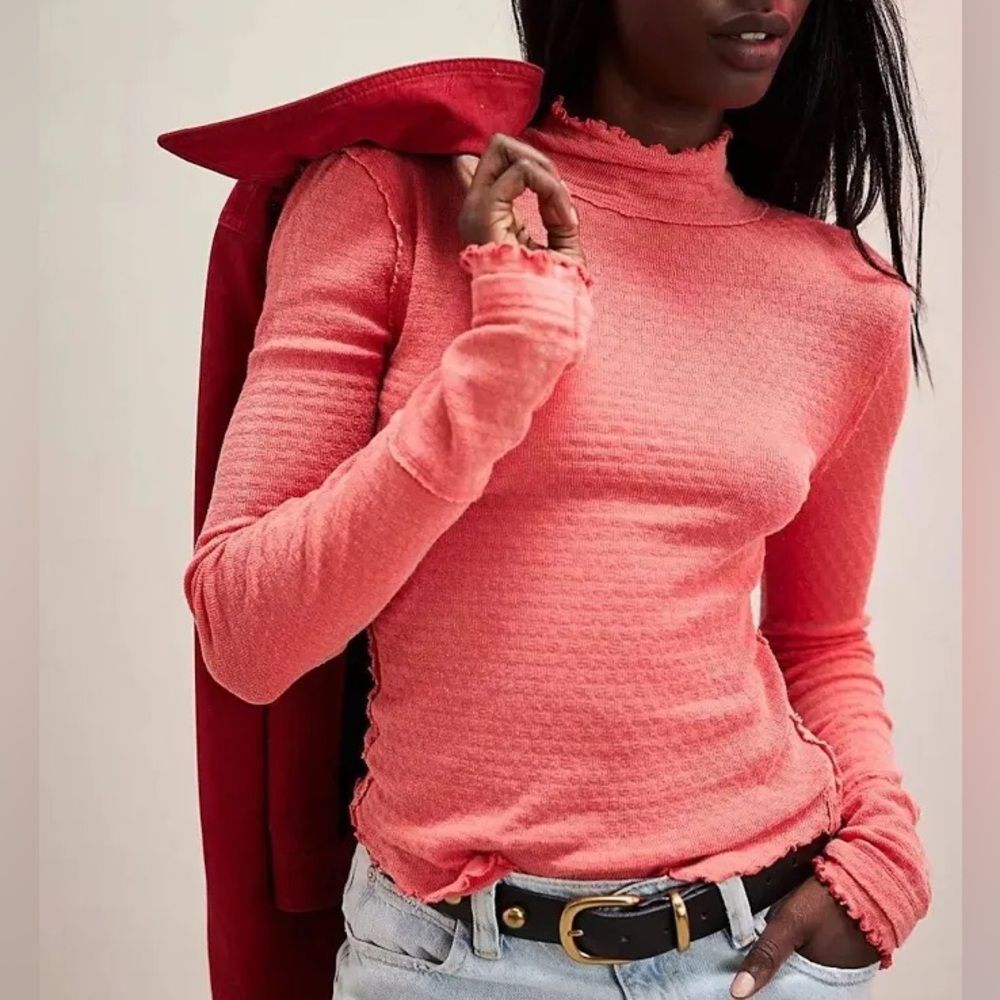 FREE PEOPLE sara pointelle turtleneck